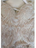 Beaded Tulle Luxury Wedding Dress With Detachable Train